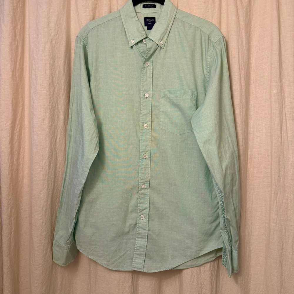 J. Crew Pastel Green Shirt